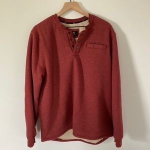 NWOT Lee Premium Select Sherpa Lined Henley Sweatshirt